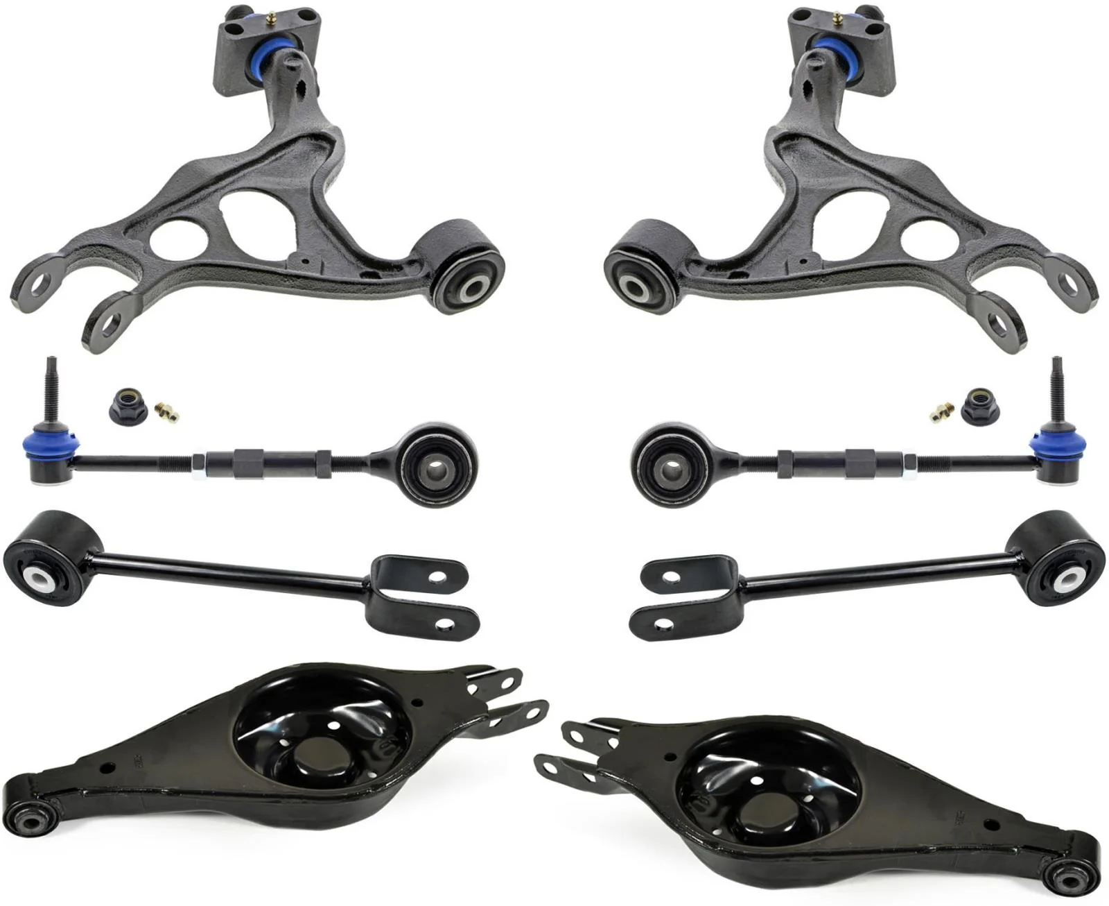 Mevotech Rear Upper Lower Trailing & Lateral Control Arms For Ford Flex 12-2019