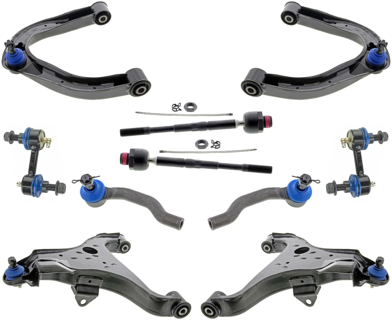 Mevotech Upper & Lower Control Arms Tie Rods & Links For Titan 17-23 4 Whel Drv