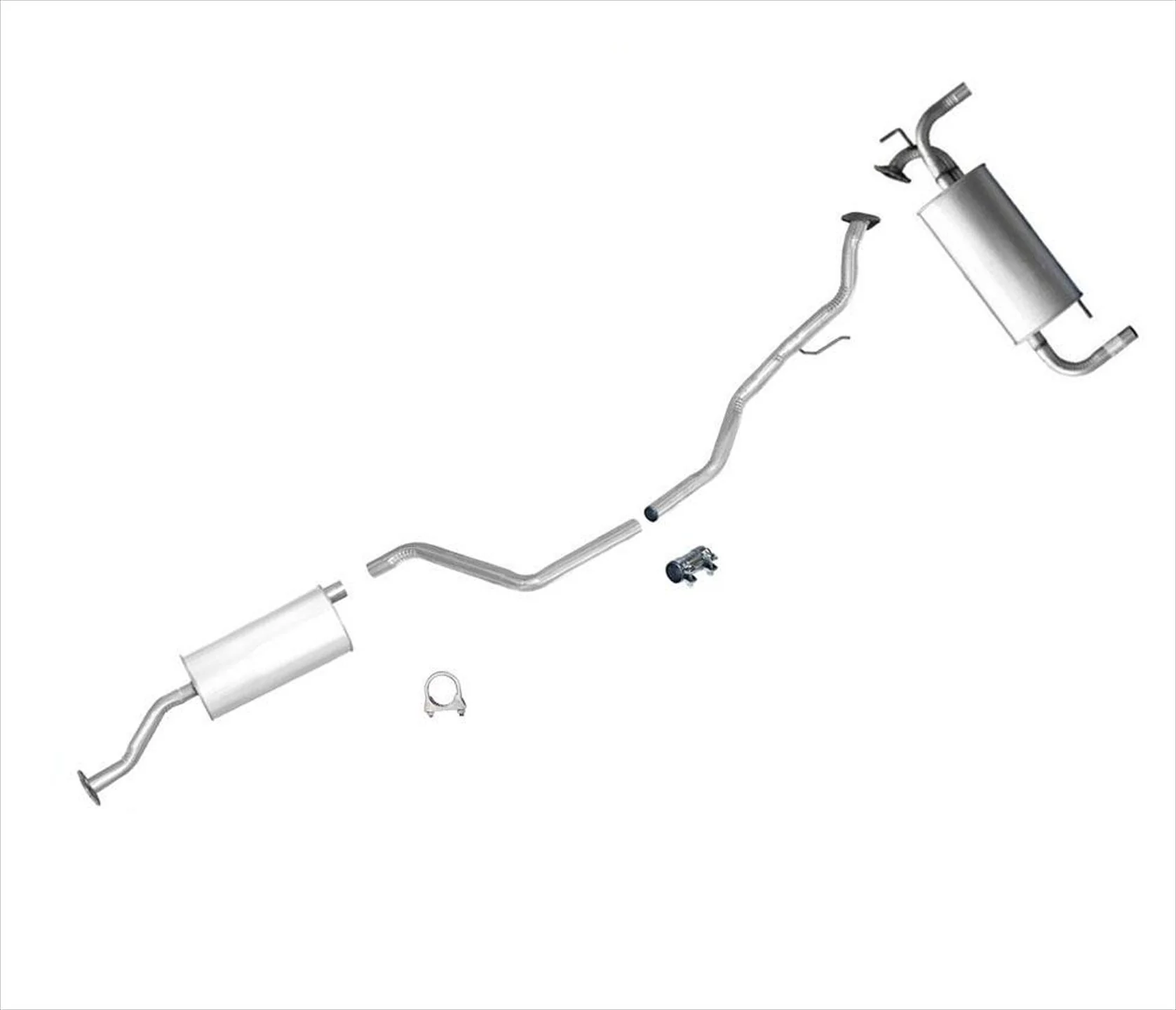 Middle Muffler Resonator and Rear Dual Muffler For Nissan Murano 3.5L 2003-2007