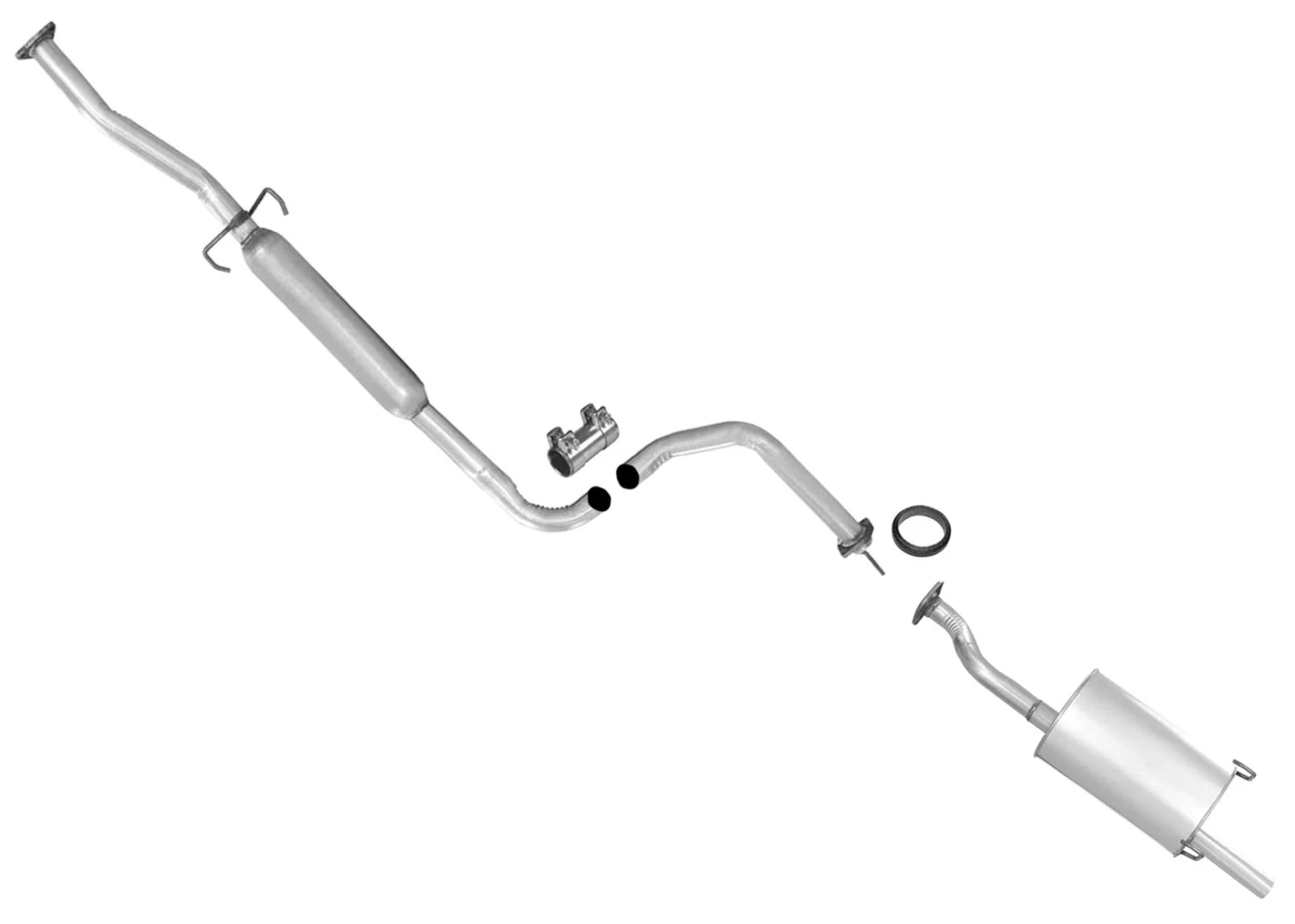 Middle Resonator Muffler W Gaskets For Acura Interga 1.8L Hatchback 1994-2001
