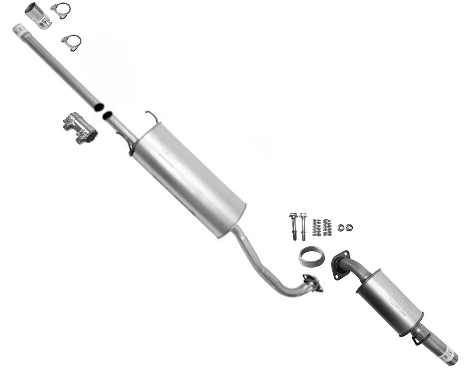 Middle Resonator Mufler & Tail Pipe fits for Toyota Highlander Non Hybrid 04-07