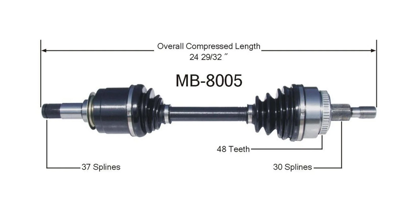 ML320 ML350 ML430 ML500 D/S SurTrack MB-8005 CV Axle Shaft