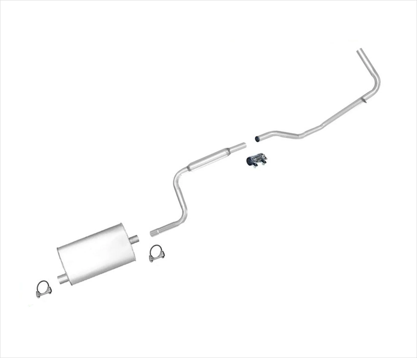 Muffler Exhaust Pipe System 91-95 Grand Caravan 3.0L 3.3L 119 Inch Extended W/B