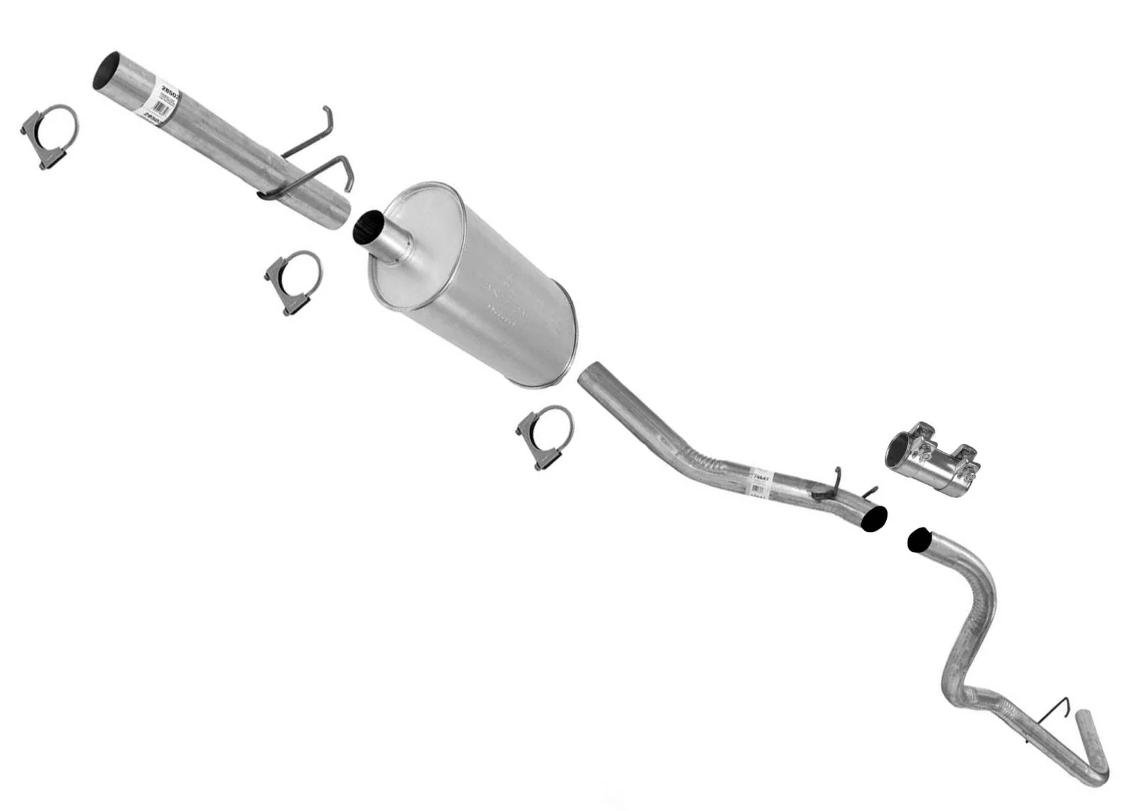 Muffler Exhaust Pipe System For Dodge Ram 1995 1996 1997 135 Inch Wheel Base