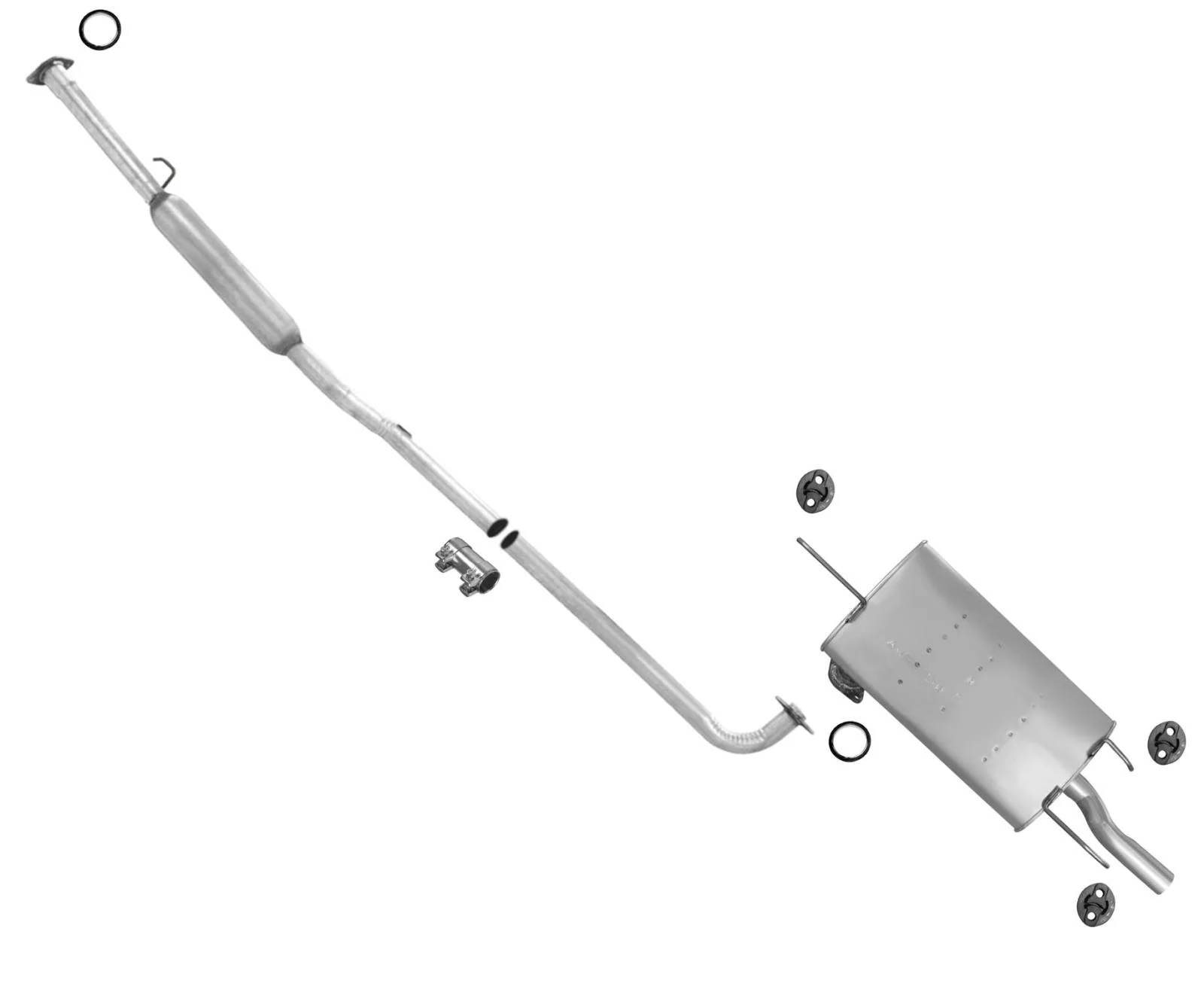 Muffler Resonator Pipe Exhaust Sys for Toyota 1992 1993 Camry V6 3.0 2&4 Door