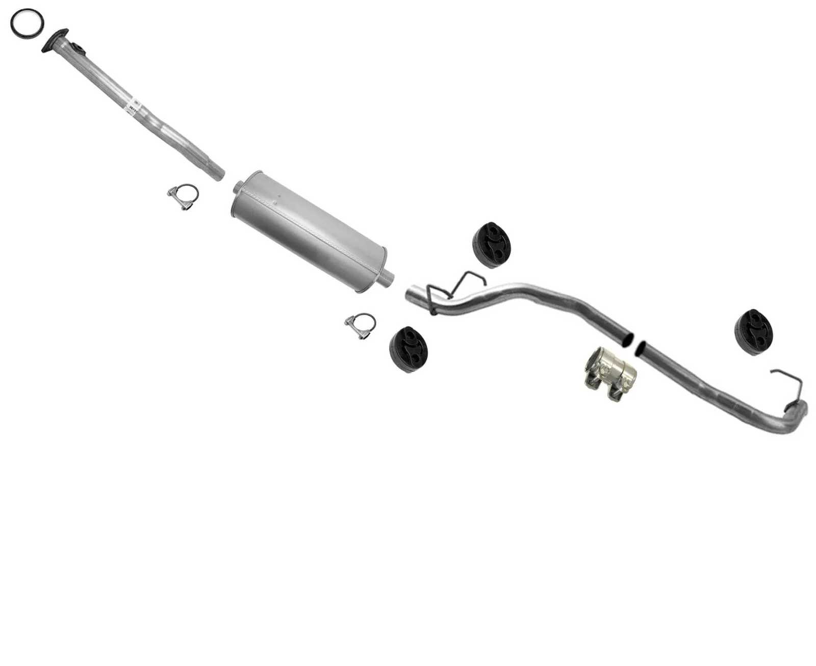 Muffler Tail Pipe Exhaust System for Toyota Tacoma Extended Cab 2001-2004 2.4L
