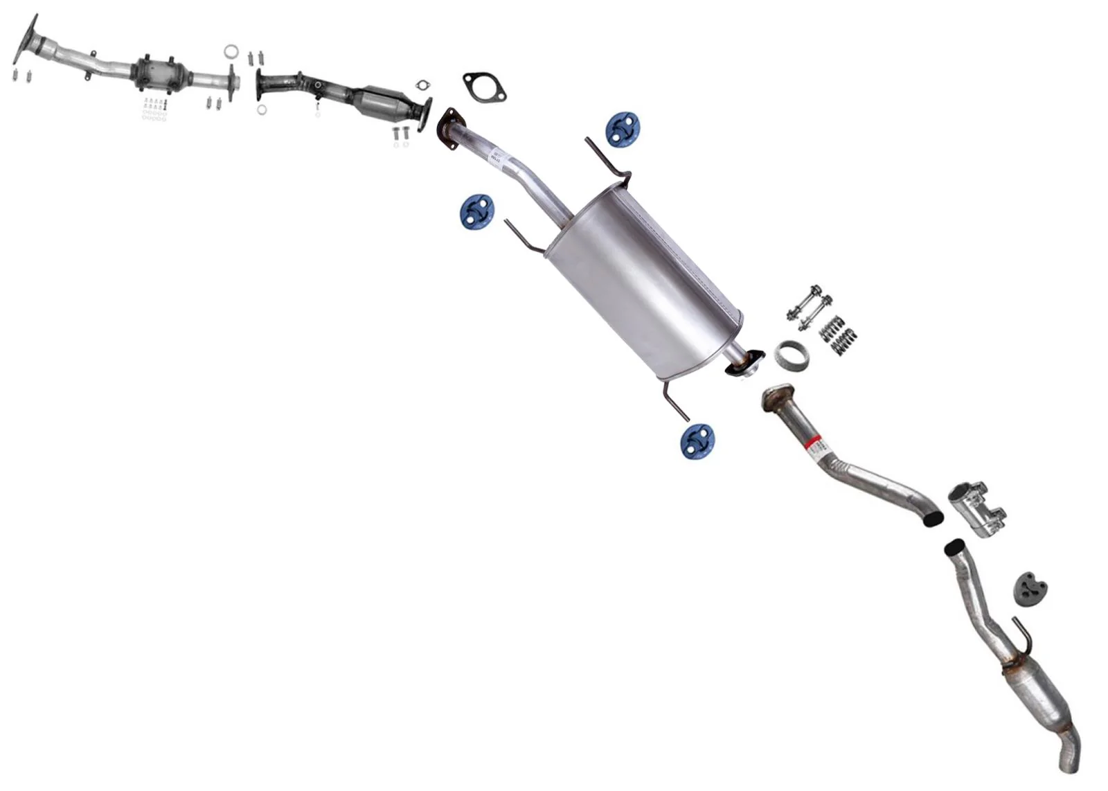 Muffler Resonator Pipe Exhaust System For Nissan NV200 City Express 13-20 2.0L