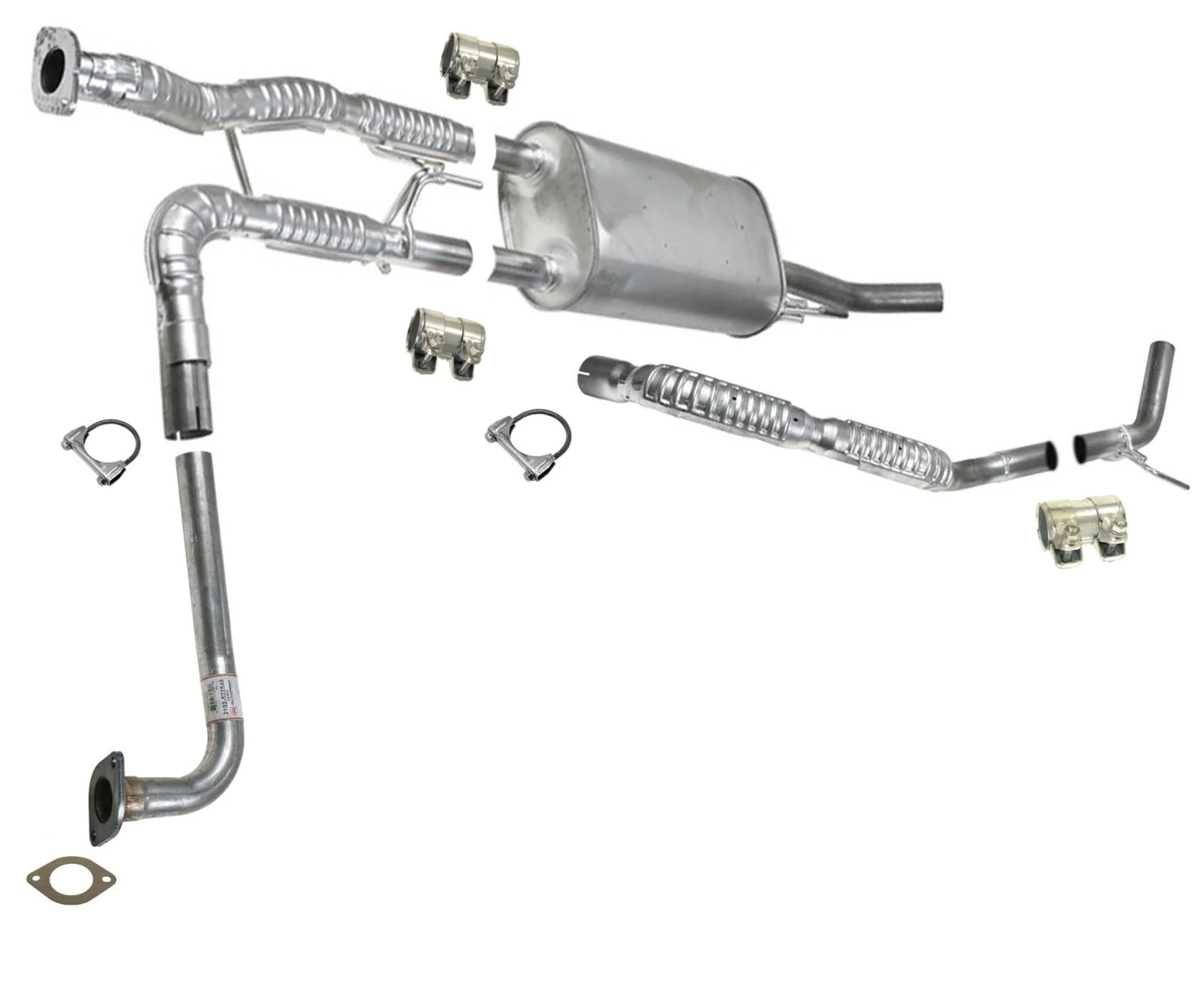 Muffler Tail Pipe Exhaust System For 2012 2013 2014 2016 Nissan NV2500 5.6L V8