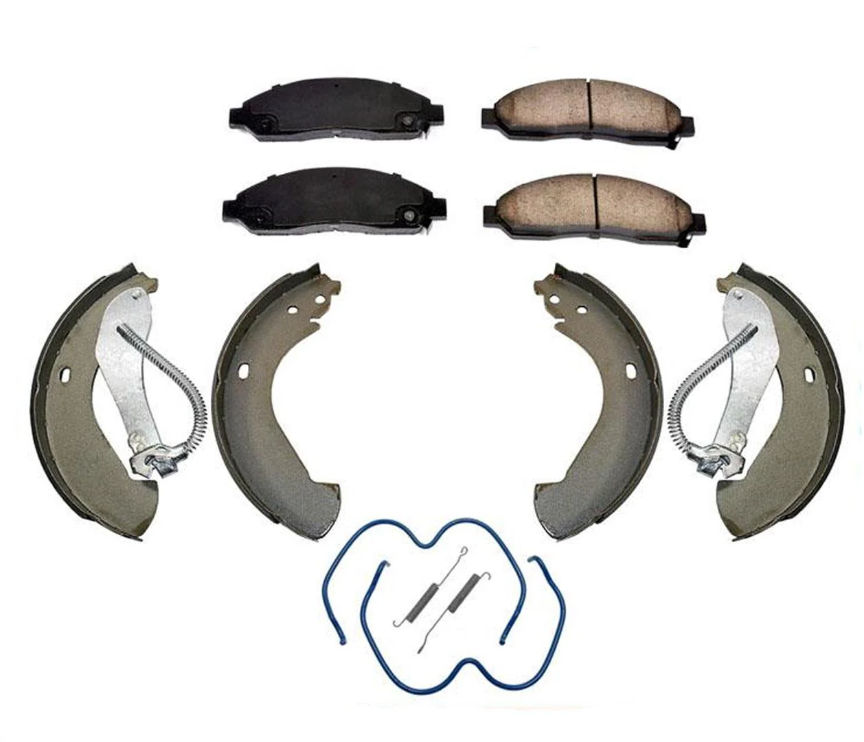 Ceramic Brake Pads & Rear Brake Shoes & Brake Springs for 2004-2008 Colorado