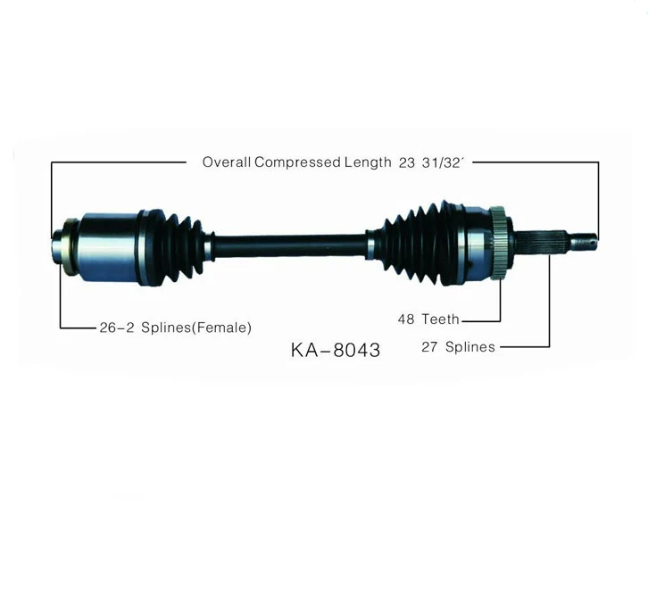 CV Drive Axle Shaft Fits 05-2010 Sportage AWD All Wheel Drive P/S Front