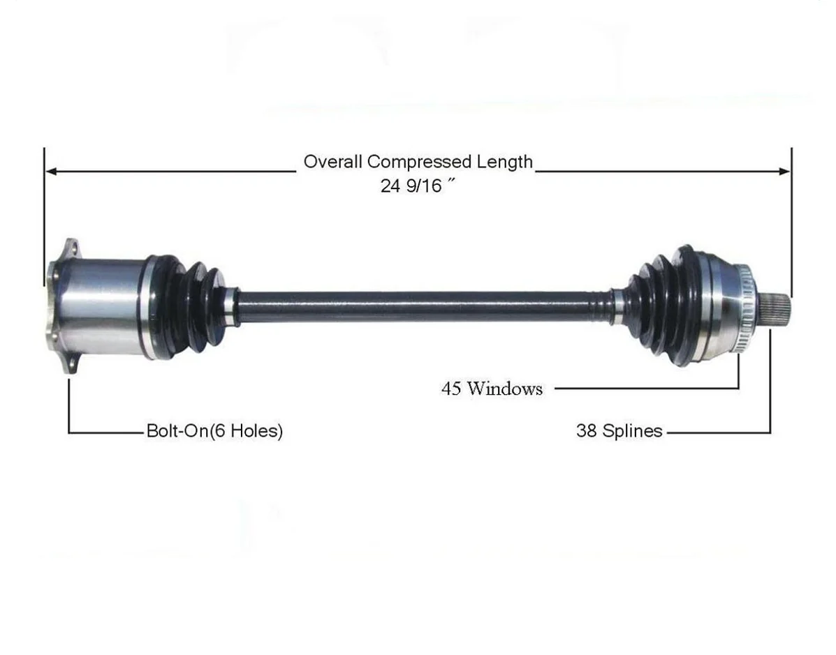 CV Drive Axle Shaft Fits Manual Transmission Audi Allroad 2001-05 Front Right