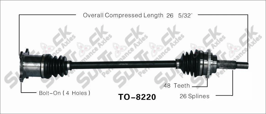 Complete CV Drive Axle Shaft Fits Lexus RX400H Toyota Highlander 2006-08 Rear