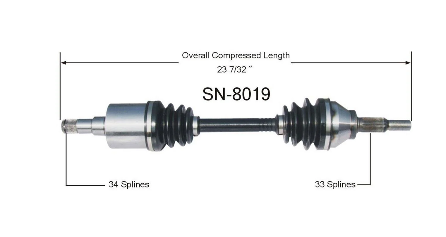 CV Drive Axle Shaft Fits Saturn Ion 2003-07 Front Driver Side