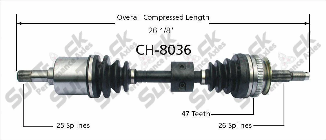 CV Drive Axle Shaft Fits Town & Country Caravan Voyager 87-95 Front L or Right
