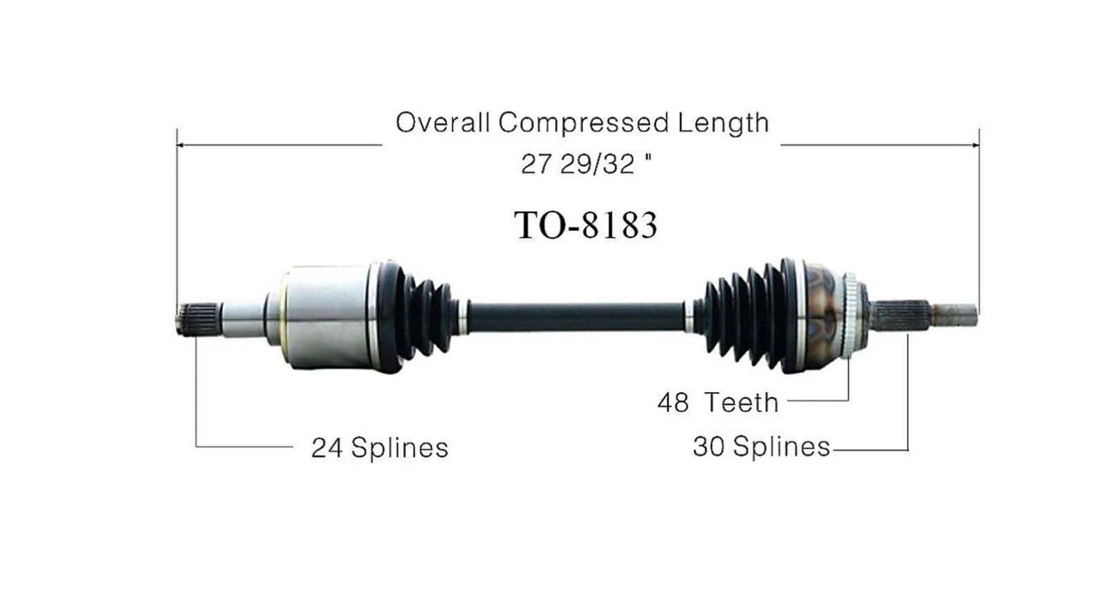 CV Drive Axle Shaft Fits Toyota Sienna Front Wheel Drive 04-10 Front Left