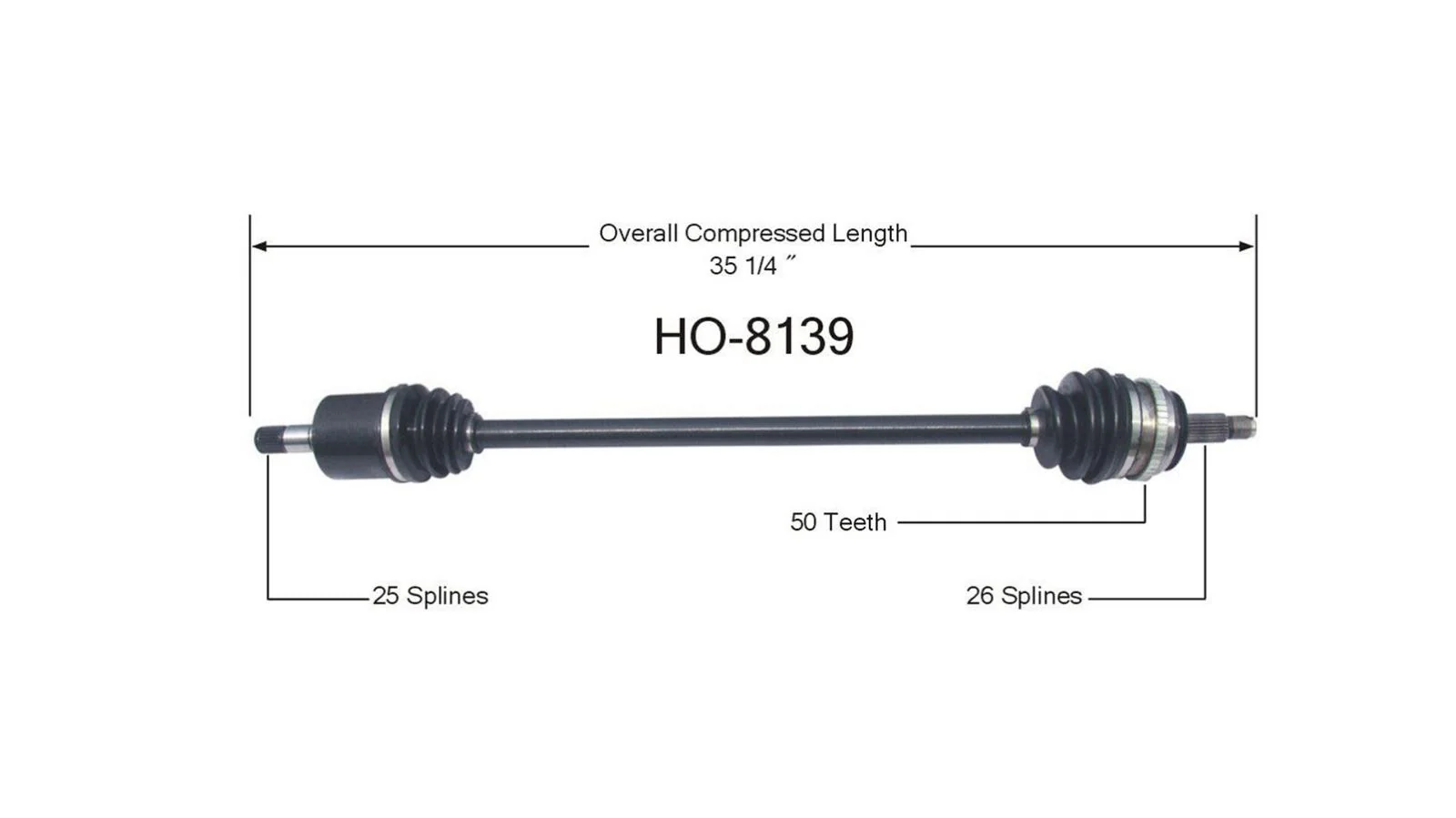 Driver Side Axle Will Fit Acura EL Fits Honda Civic 2001-05