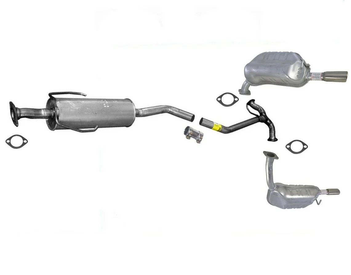 Exhaust System For 2003-2008 Mazda 6 2.3L Middle Resonator & Mufflers