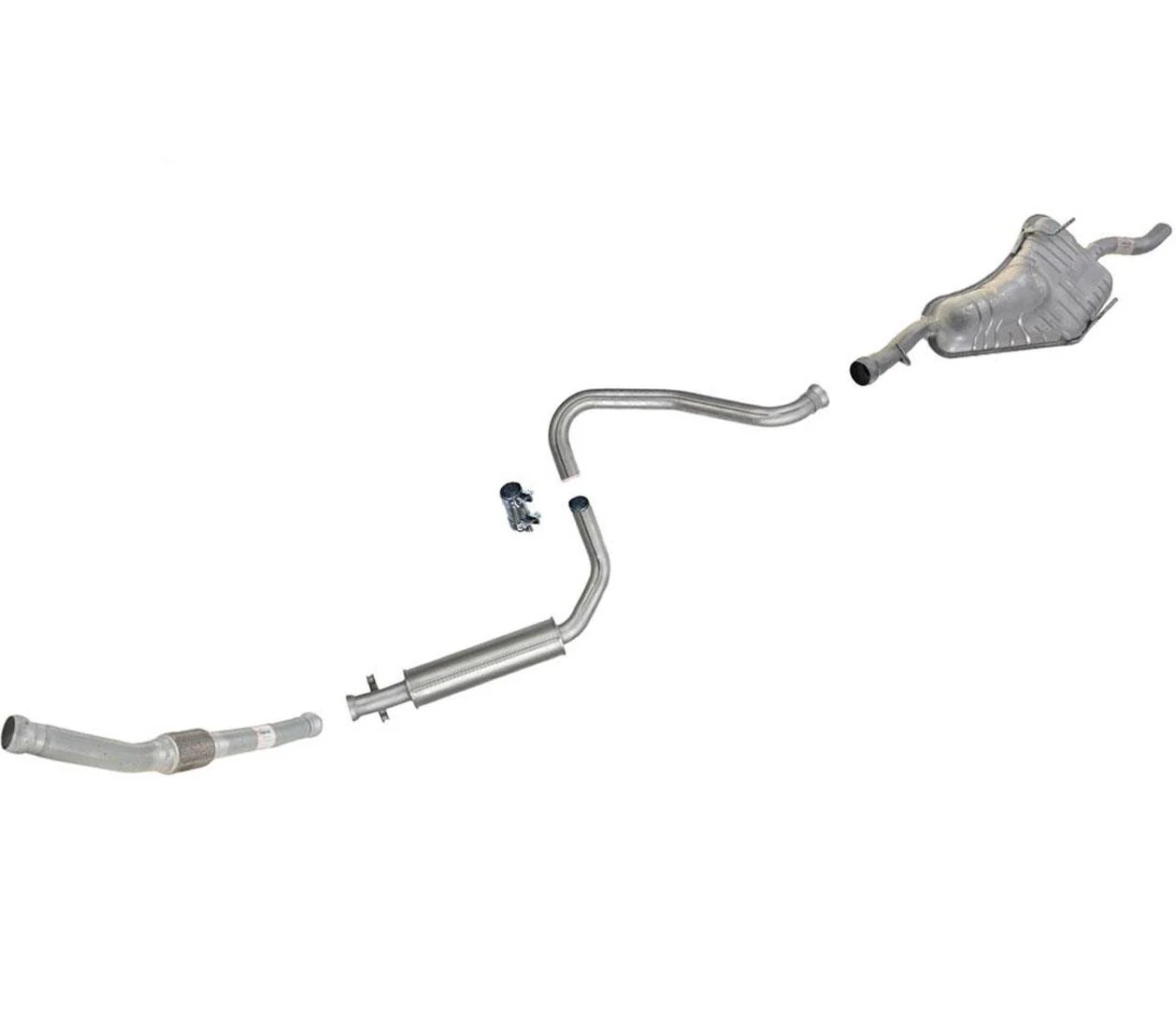 Extension Pipe Resonator & Muffler fits 1994-1998 Saab 900 2.0L Turbo