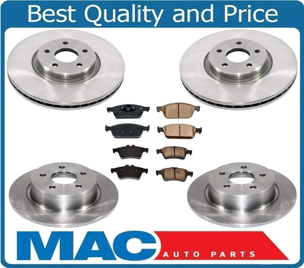 F&R Brake Rotors & Ceramic Pads For 2013-2016 All Wheel Drive Ford Escape Turbo
