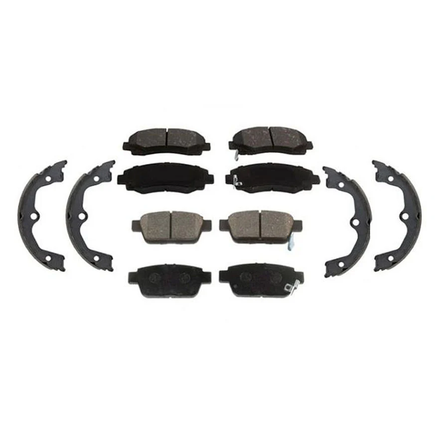 Front & Rear Ceramic Brake Pads with Parking Shoes for Acura TL 2009-2014 3pc
