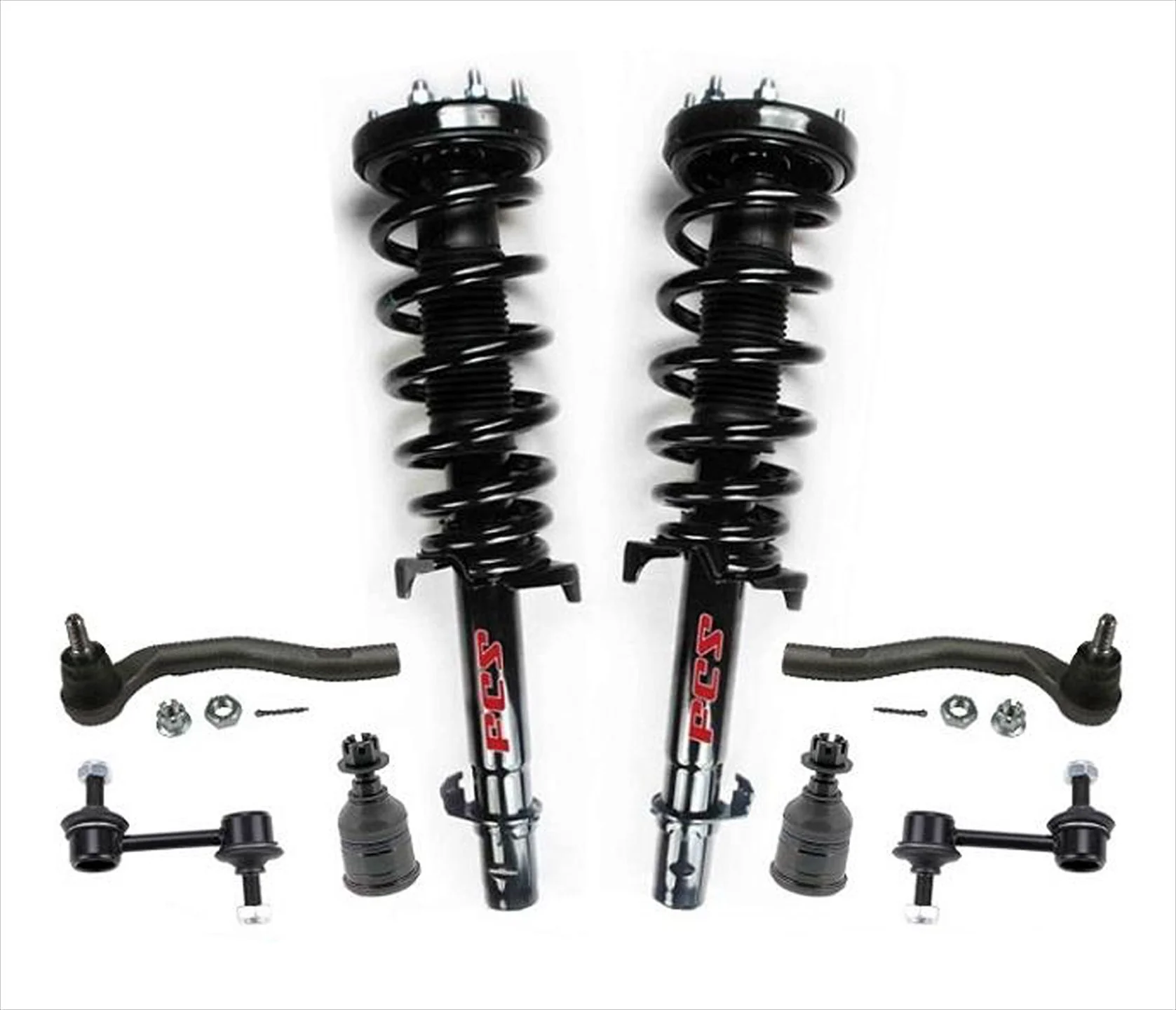 Front Struts Tie Rods Sway Bar Links for Acura TL SH 09-14 All Wheel Drive
