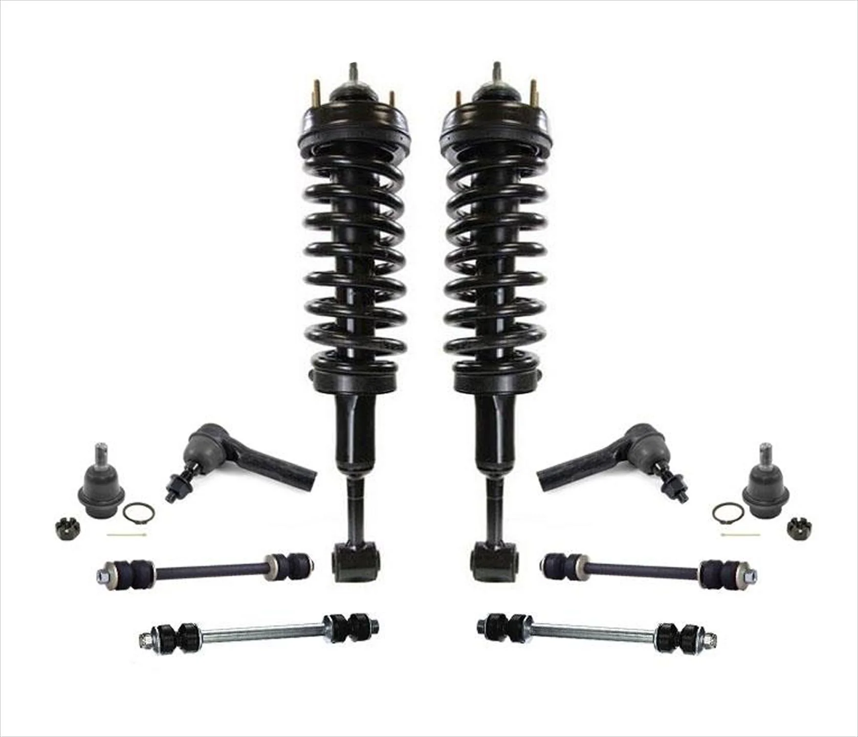 Frt Complete Coil Spring Struts for 4 Wheel Drive 07-10 Ford Sport Trac 10Pc