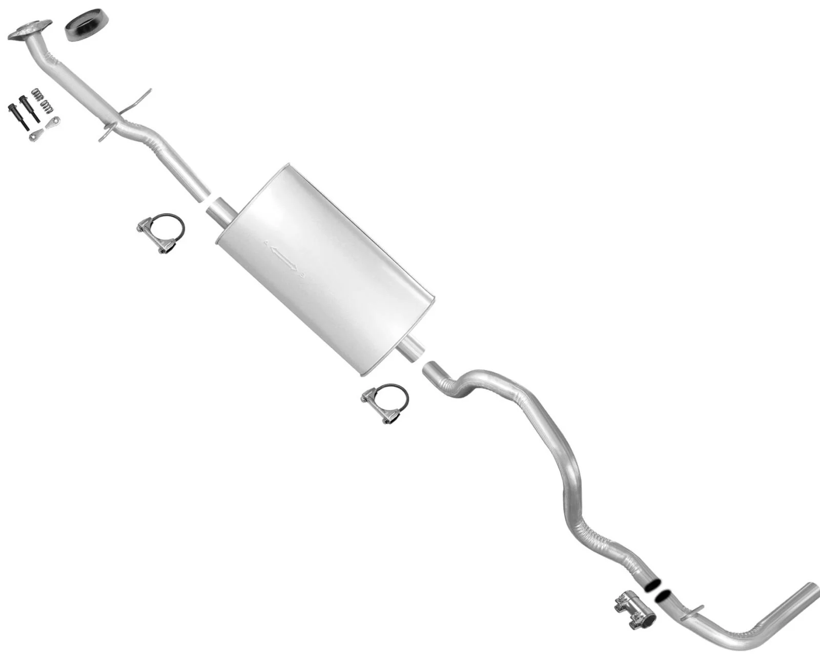 Muffler Exhaust System for Ford 93-94 Ranger 3.0 4.0 With 108" Wheel Base