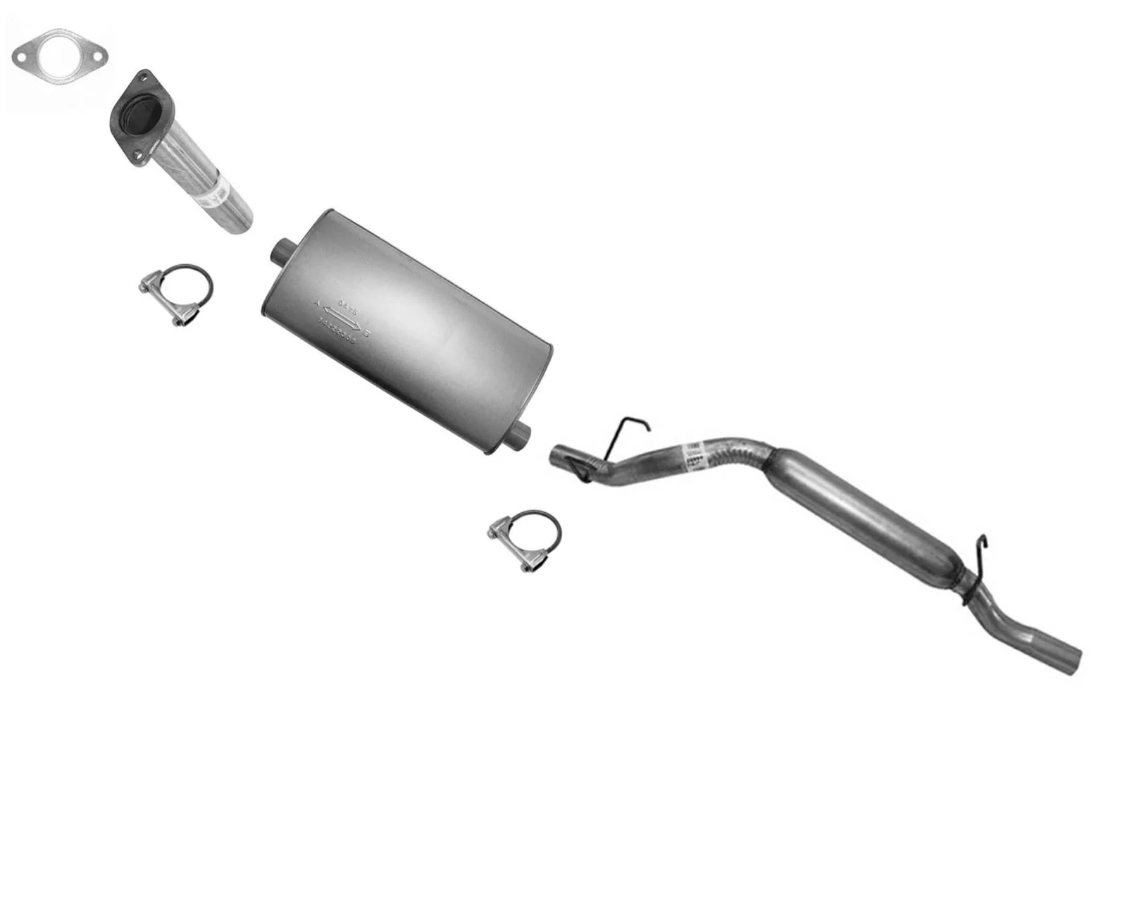 Muffler Tail Pipe Exhaust  for Front Wheel Drive Buick Rendezvous 02-07 3.4 3.5L