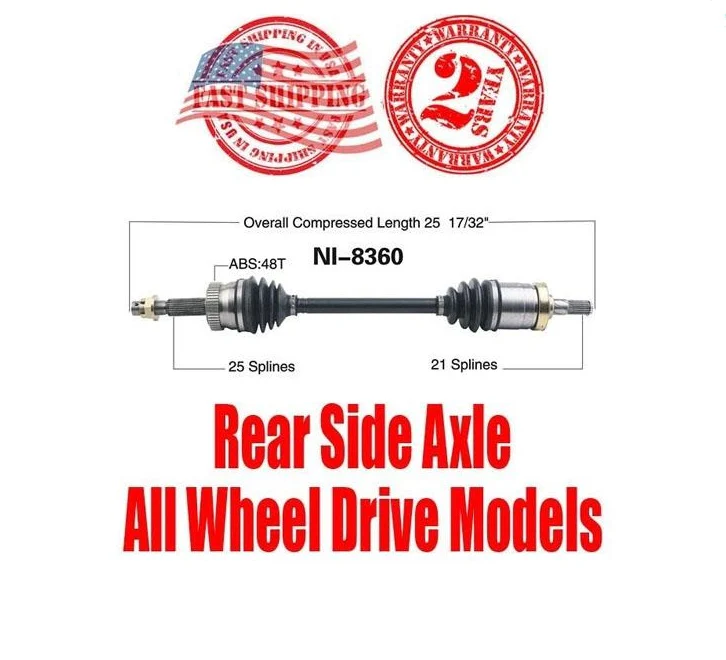 New Rear Axle for Nissan Juke 2011-2014 All Wheel Drive Models ONLY