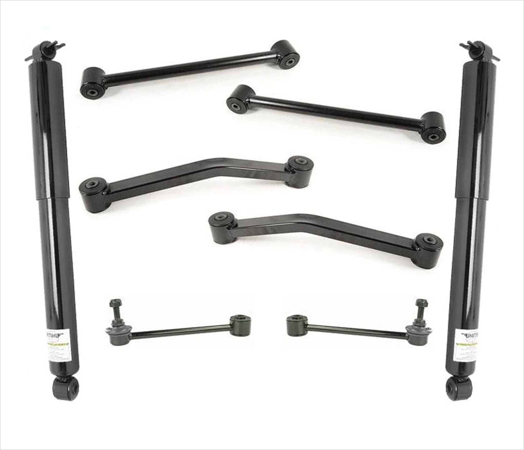 Rear Control Arms Bushings Sway Bar Links Shocks Fits Jeep 07-17 Wrangler