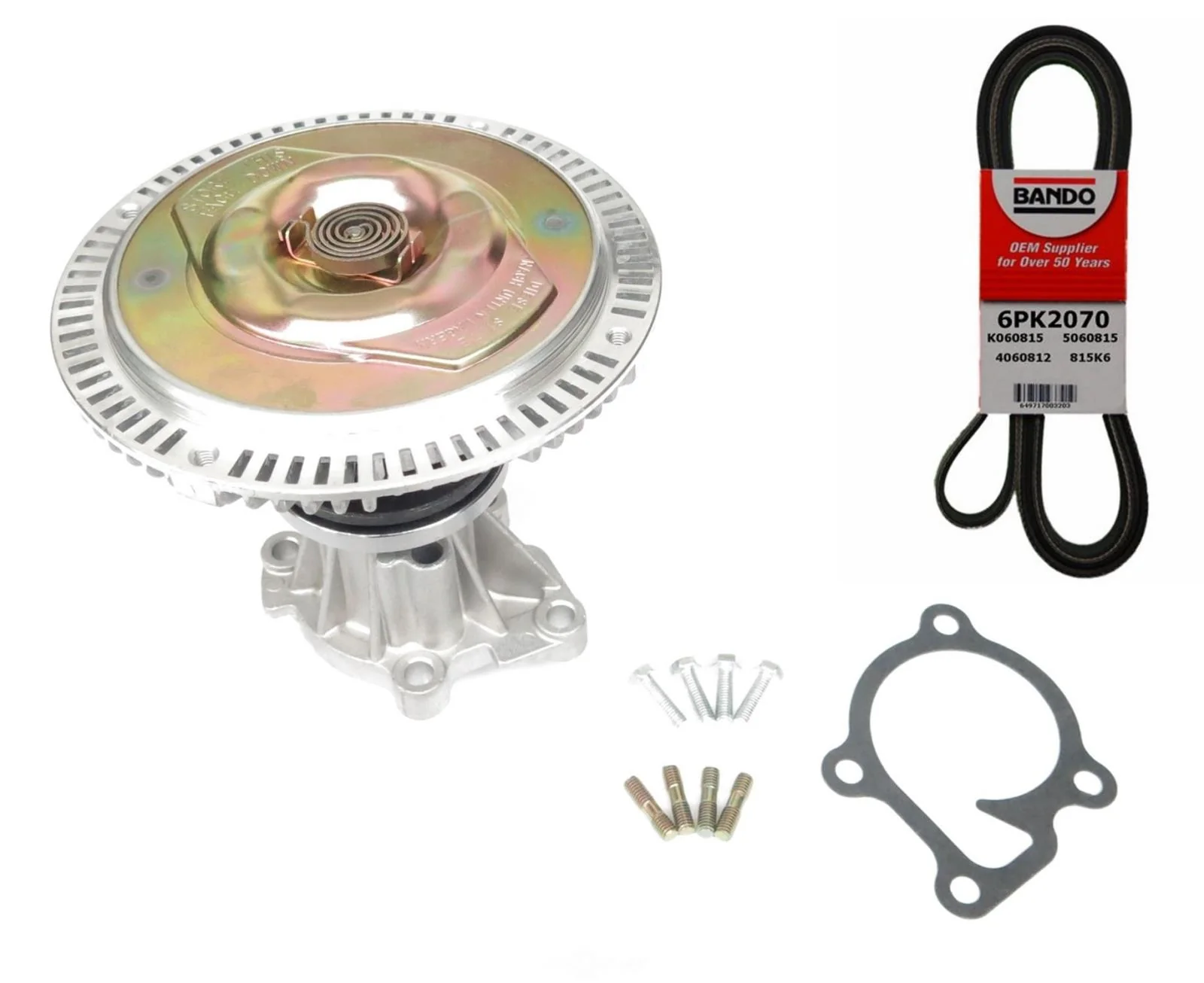New Water Pump With Fan Clutch & Belt For 05-18 Nissan Frontier 2.5L 21010-EA010
