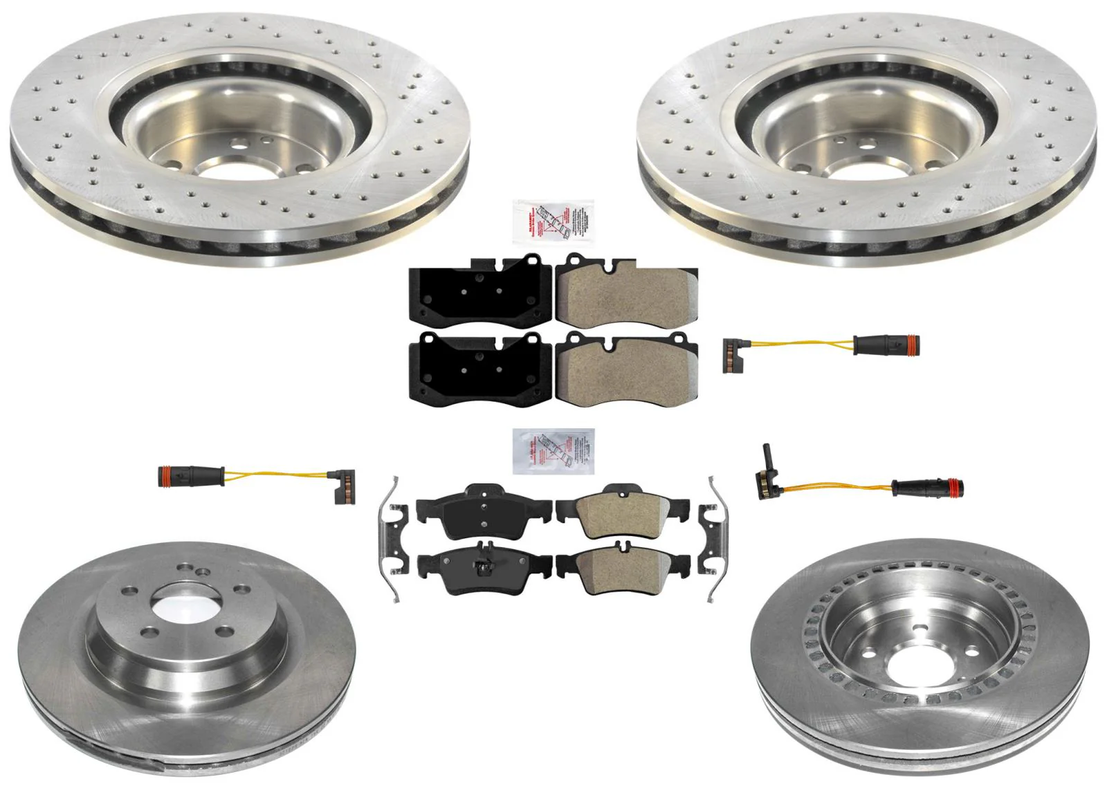 OE Style Front Rear Disc Brake Rotors Pads For Mercedes Benz CL550 2009-2014