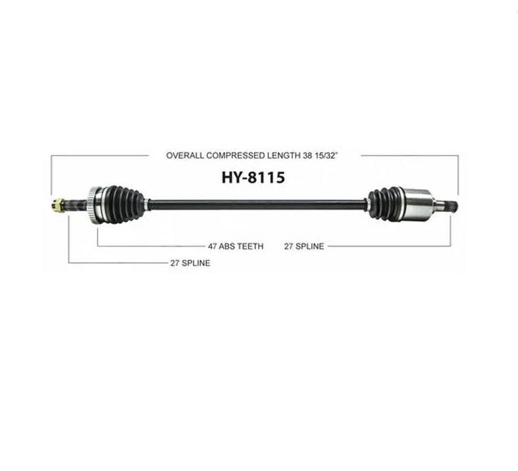 Passenger Side CV Axle Shaft- SurTrack HY-8115 for Hyundai Sonata 09-10