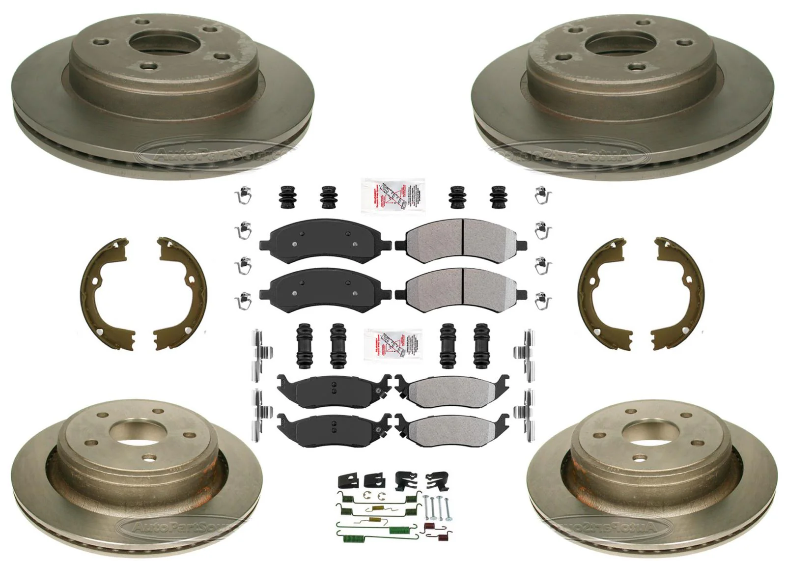 Performance Carbon Disc Brake Rotors Pads Kit for Ram 1500 2011-2018