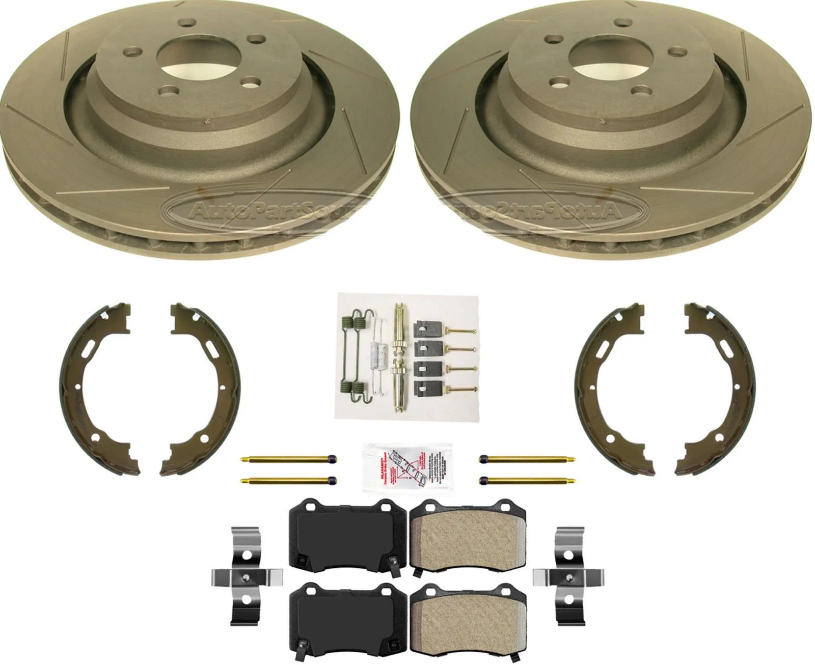 Performance Slotted Brake Rotors & Pads For Dodge Charger R/T Scat Pack 2015-20