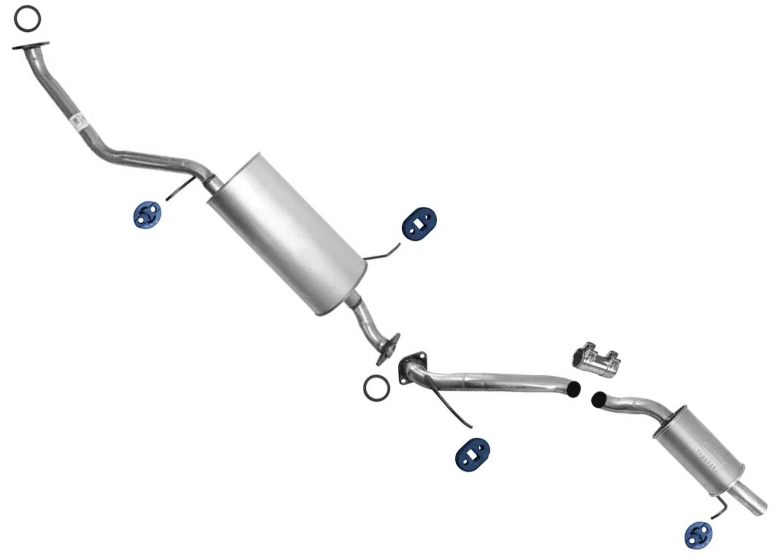 Pipe Muffler Rear Muffler Exhaust System for Mazda MPV 2002 2003 2004 2005 2006