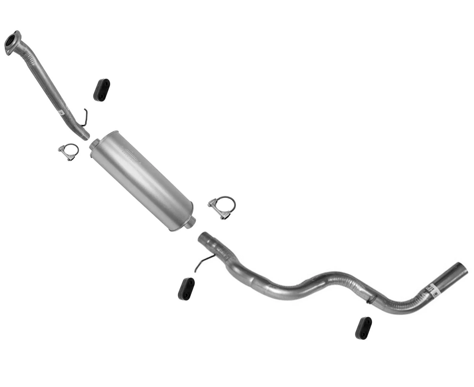 Muffler Tail Pipe Exhaust For Silverado Classic 1500 2007 w/ 133.9 Wheelbase