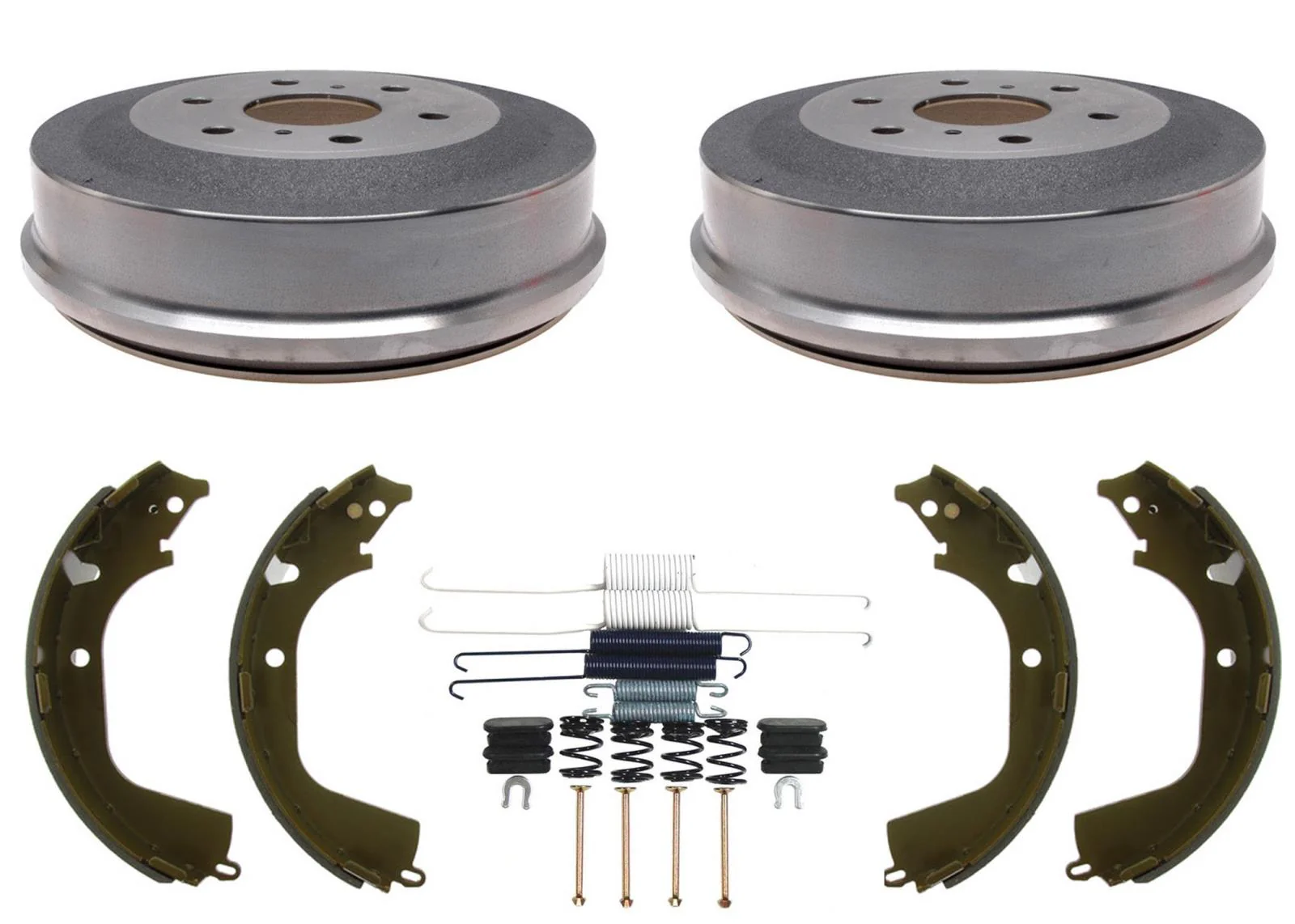 Premium Rear Brake Drum and Brake Shoe Service Kit for GMC Silverado 1500 09-13