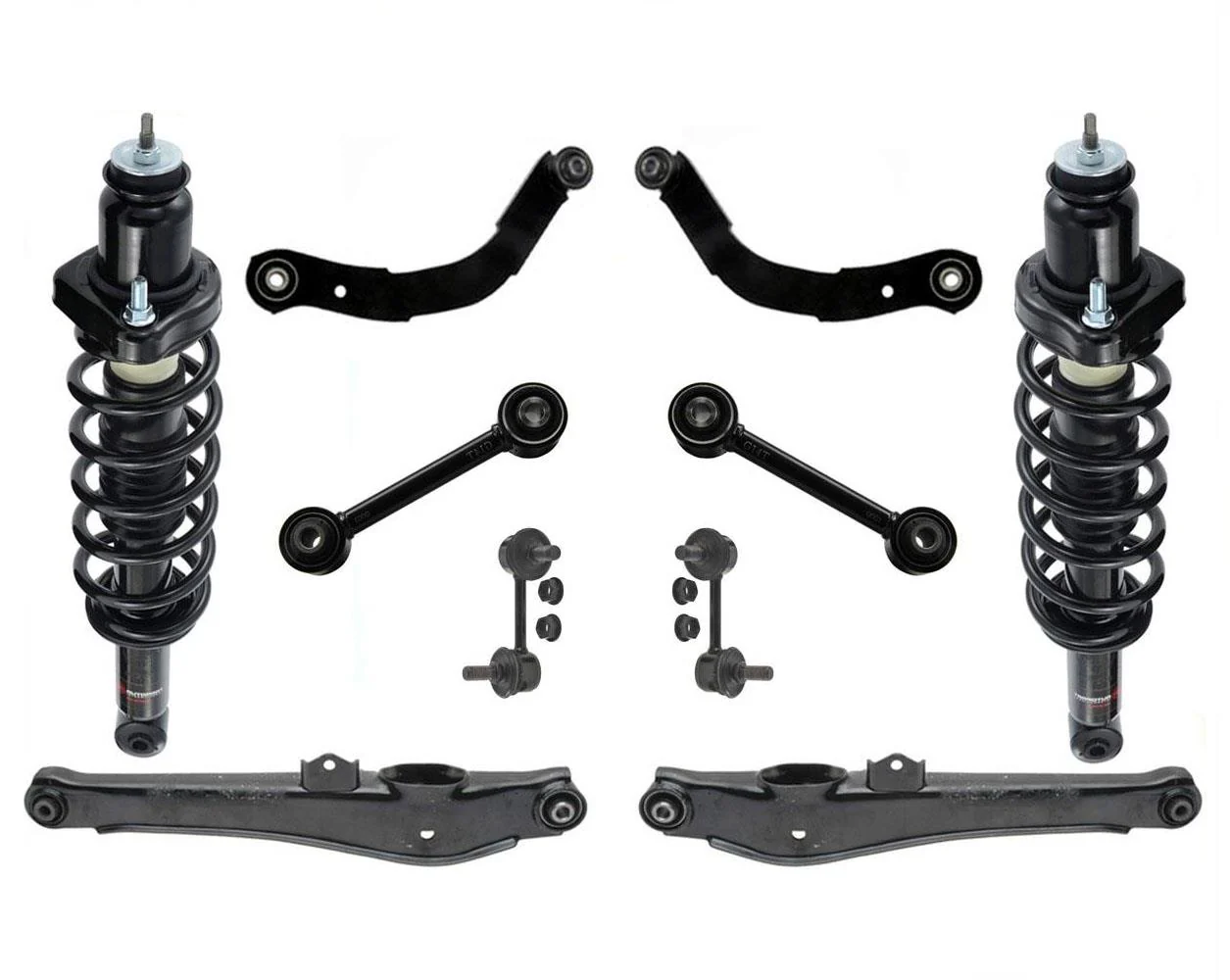 Rear Arms Rear Complete Struts Fits 2007-2010 Compass Patriot Front Wheel Drive