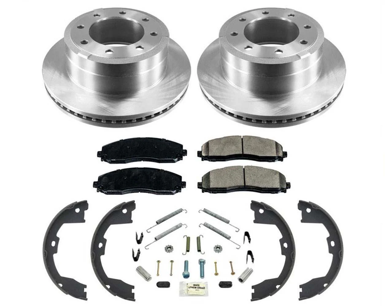 Rear Brake Disc Rotors Pads Set 2013-2021 for Ford F250 Super Duty 5pc Kit