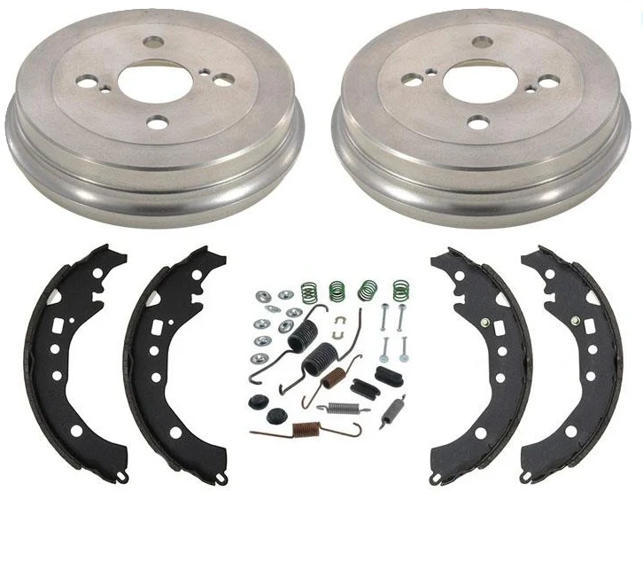 Rear Brake Drums Brake Shoes Spring Kit for Toyota Prius C 2012 2017 2018 2019
