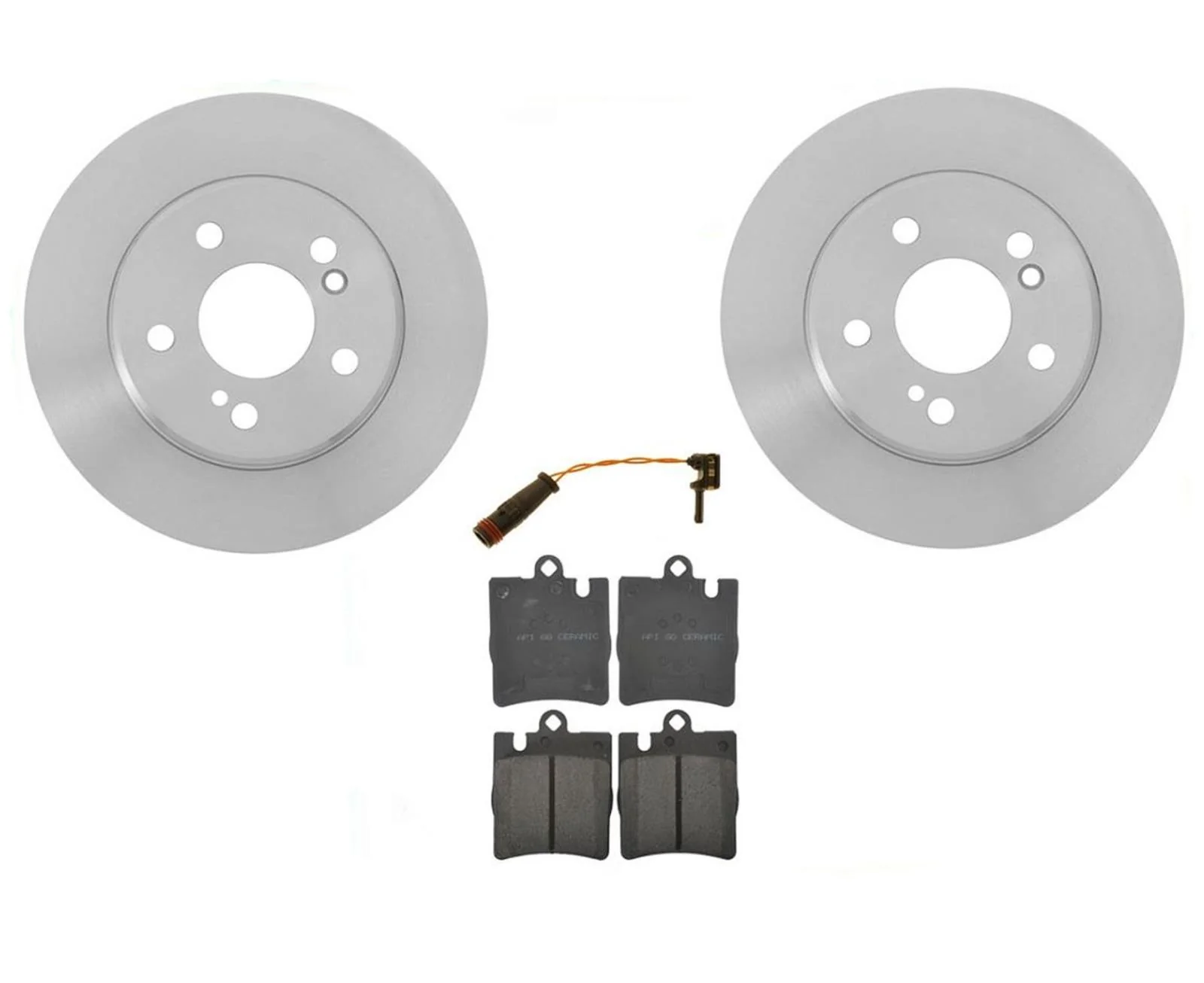 Rear Brake Rotors & Brake Pads For Mercedes Benz C230 2.5L 2006-2007