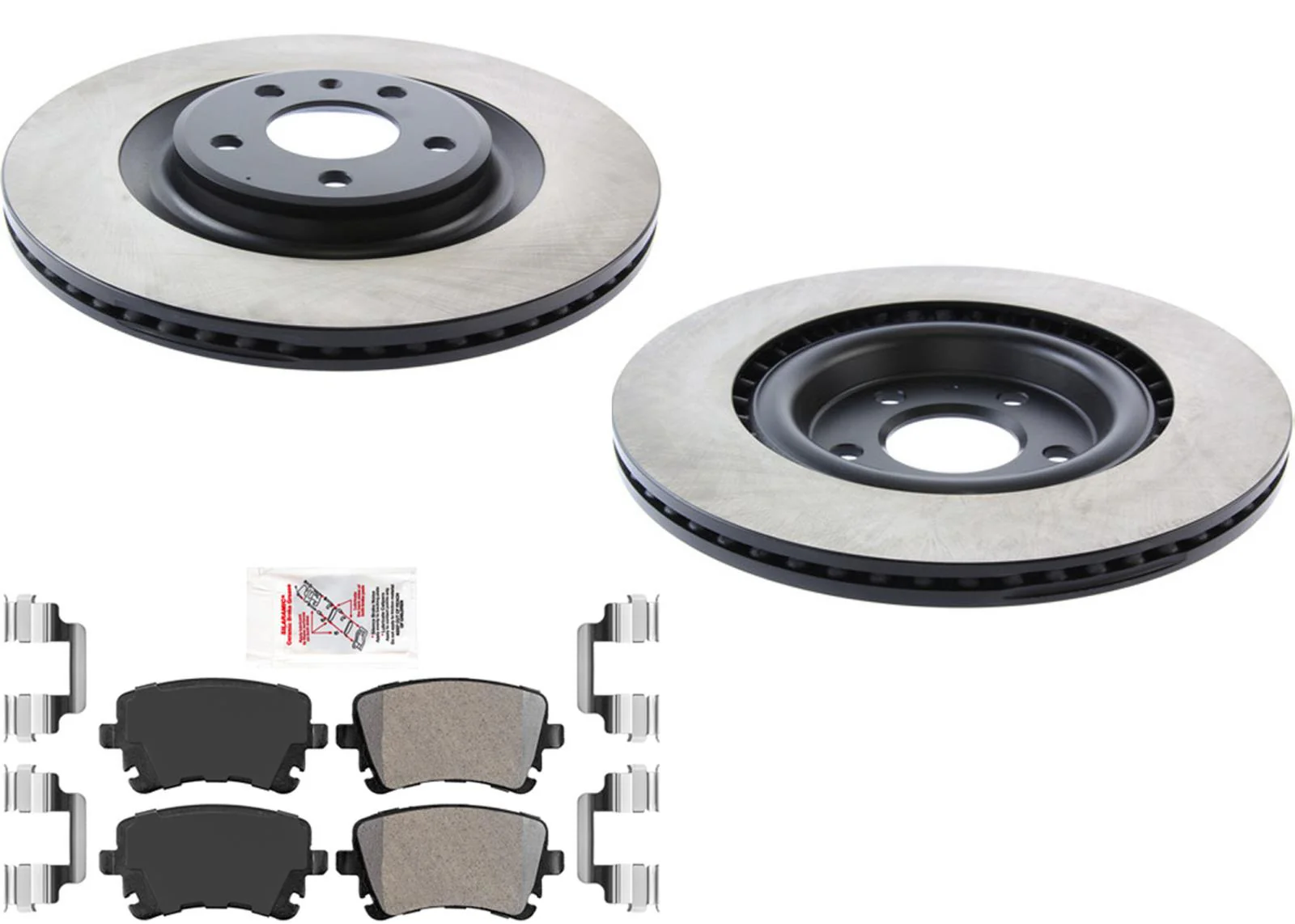 Rear Carbon Disc Brake Rotors Brake Pads Sensor Fits For Audi Q5 2012-2017 2.0L