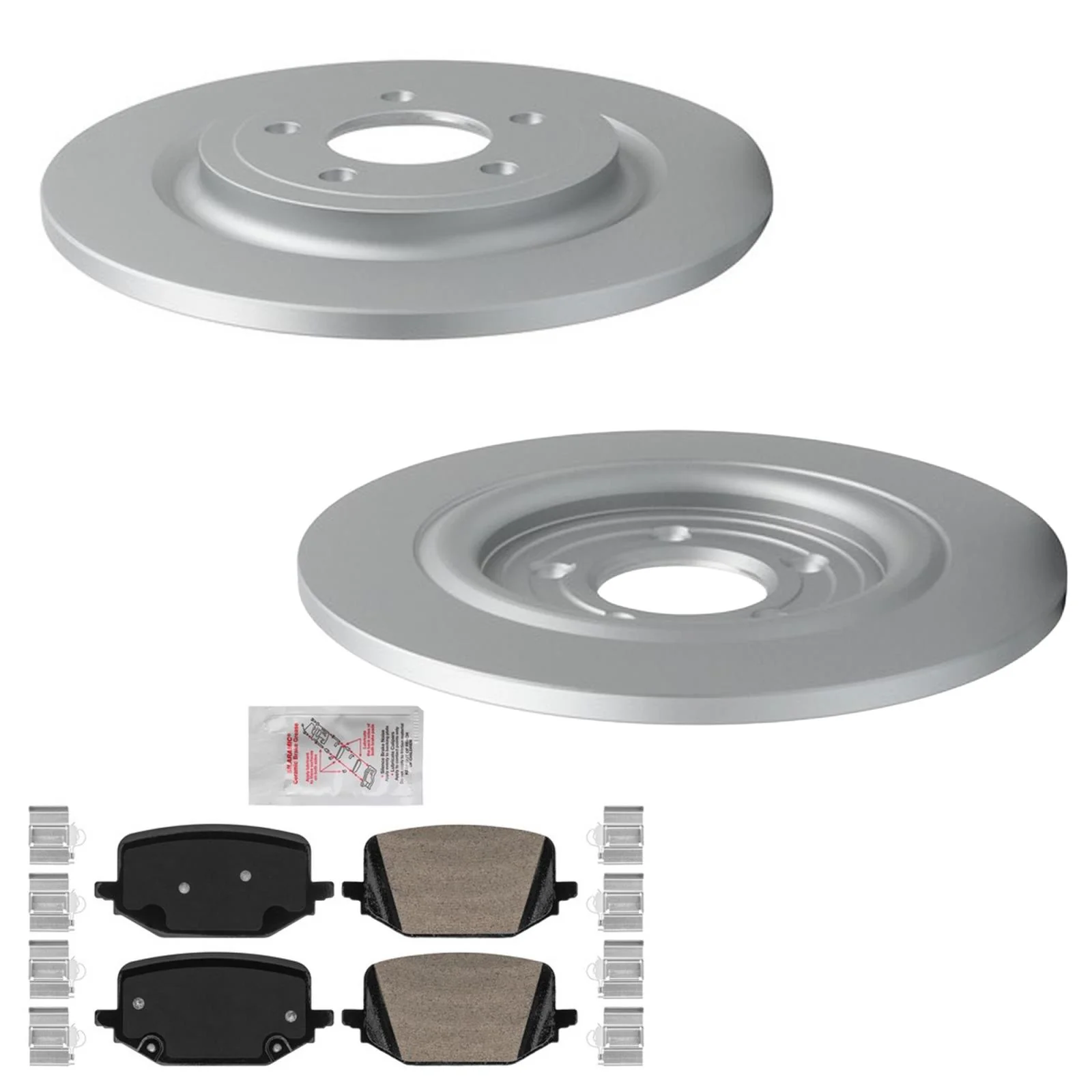 Rear Coated Brake Disc Rotors Brake Pad Set for Ford Mustang EcoBoost 2024 2025