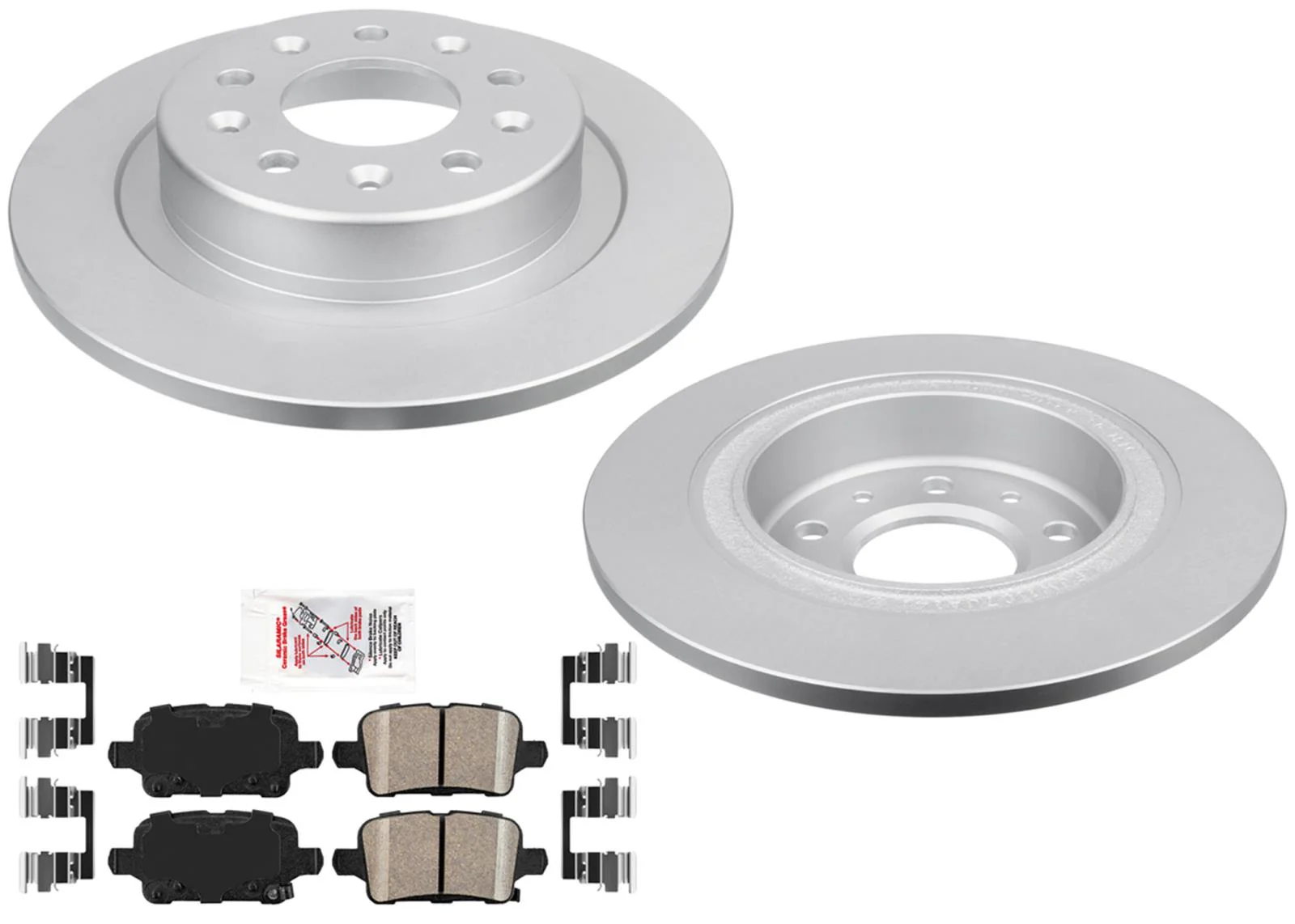 Rear Coated Disc Brake Rotors & Disc Brake Pads for Buick Regal TourX 2018-2020