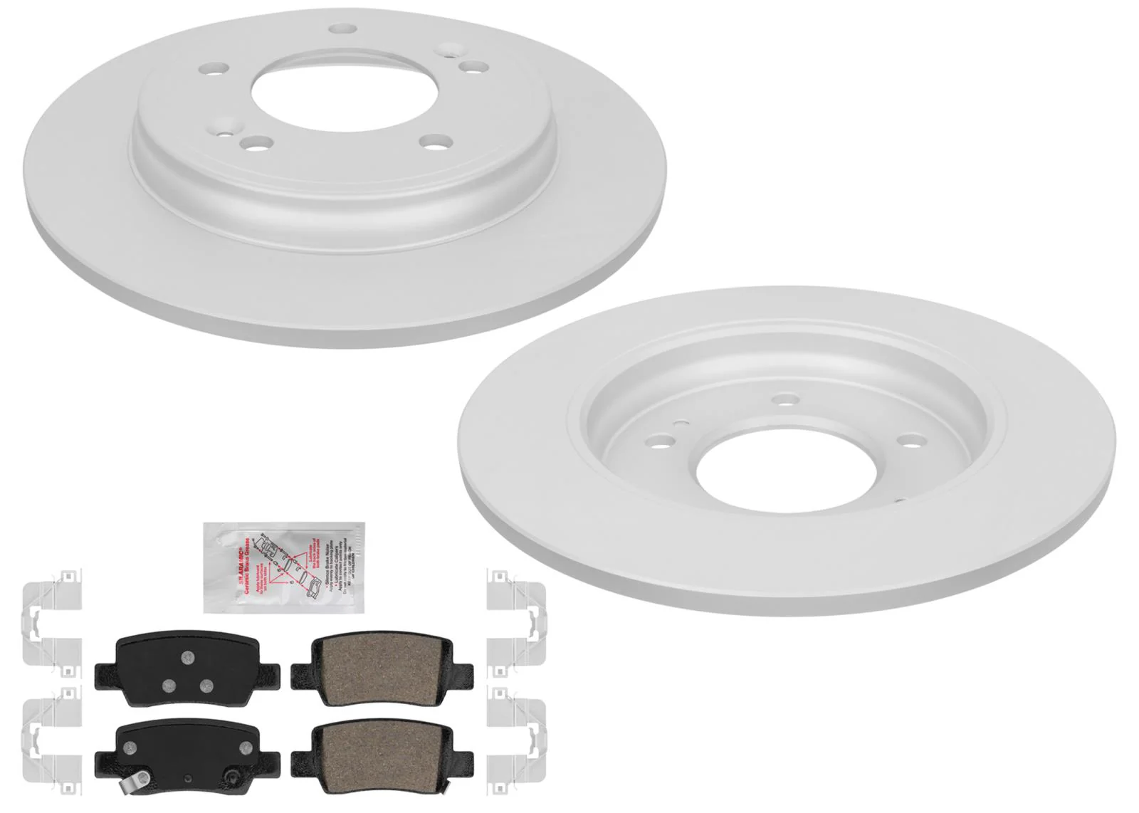 Rear Coated Disc Brake Rotors & Pads for KIA Soul 2023-2024 Naturally Aspirated