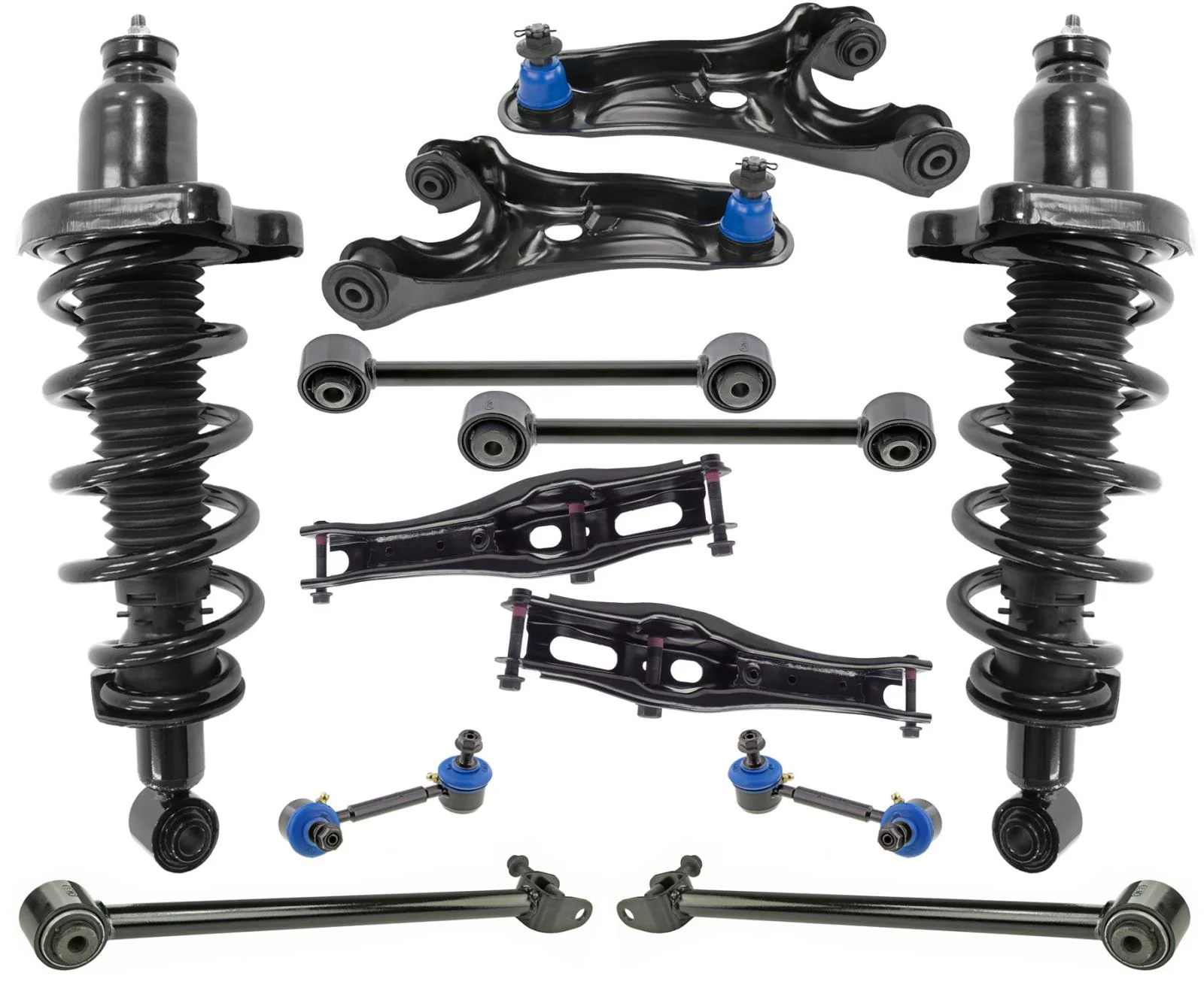 Rear Complete Struts Upper & Lower Control Arms & Links For Acura MDX 2014-2020