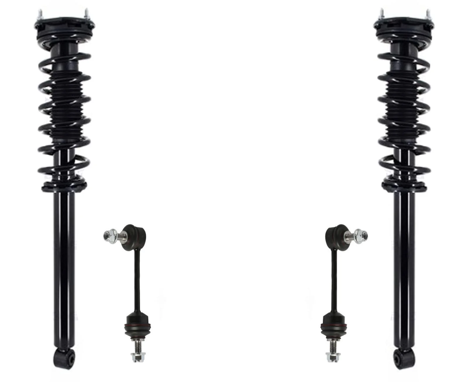 Rear Complete Struts W/ Coil Spring & Links For Tesla S 2012-18 All Wheel Drive