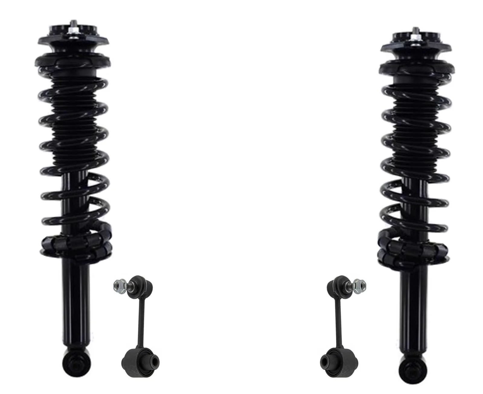 Rear Complete Struts W/ Coil Spring & Sway Bar Links For Subaru Forester 2017