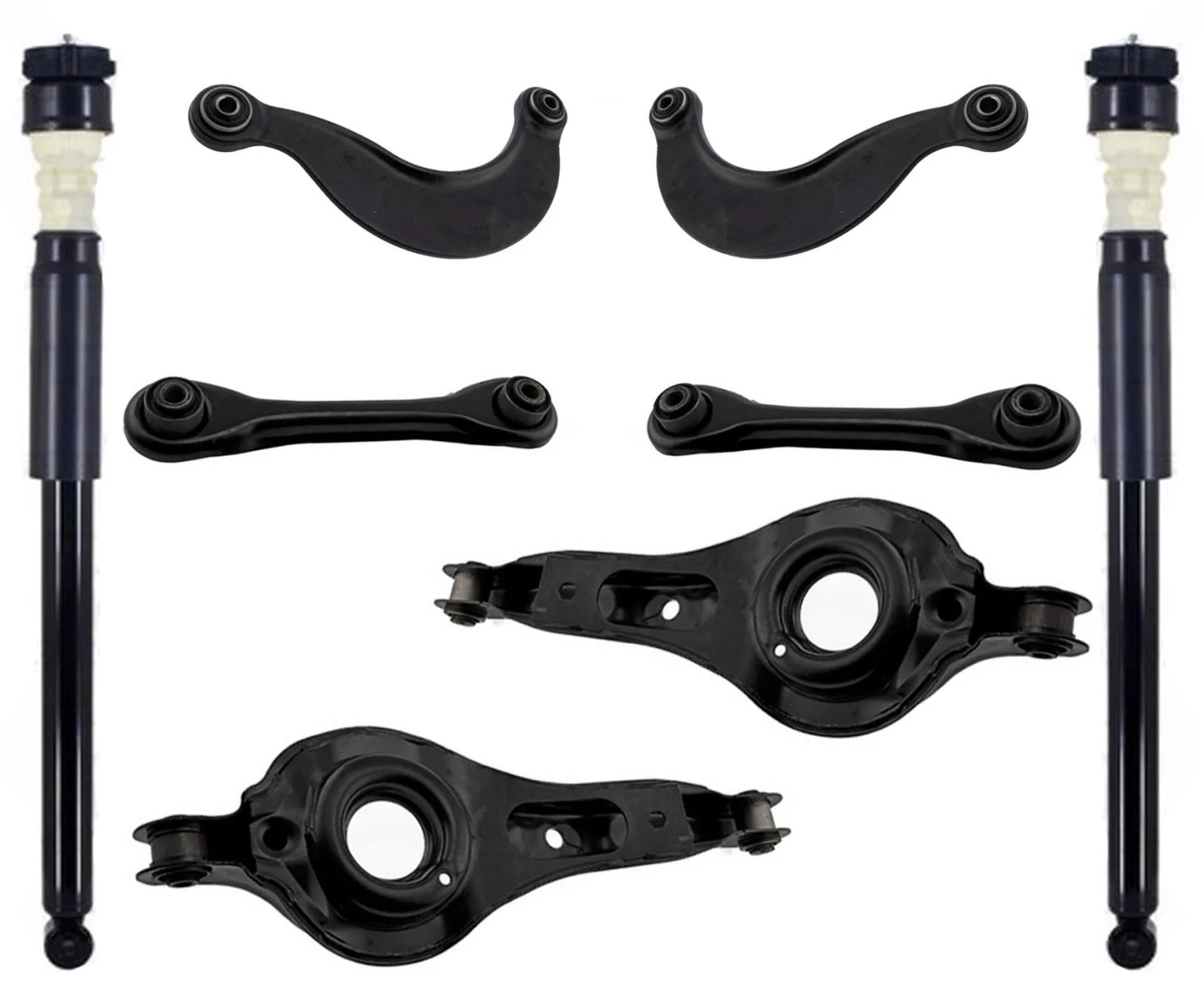 Rear Control Arms & Complete Shocks Absorber & Links For Focus 2000-2011 Sedan - Image 2